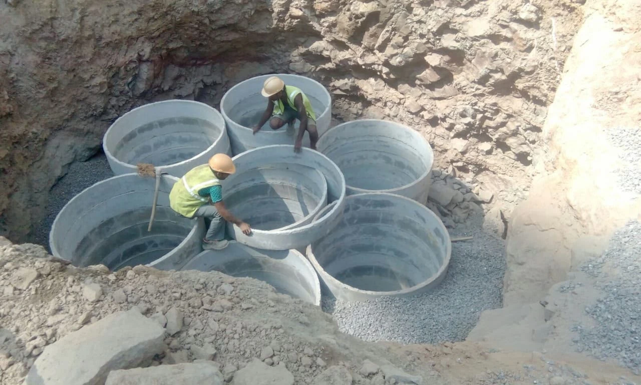 Sshashvat rainwater harvesting installation, project view 1