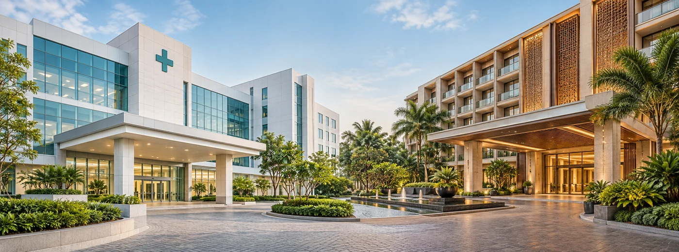 Representative hospital and hotel buildings